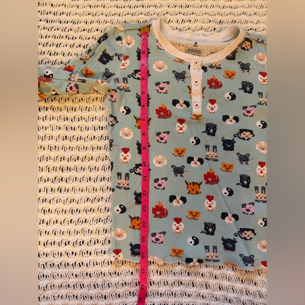 ROLLER RABBIT Chinese New Year Long Sleeve Kids Pima Cotton Pajama Set Size 8 - Picture 13 of 14